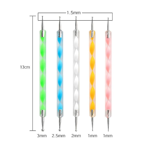 Mandala Dotting Værktøjs Sæt - 36 stk. Dot Maling Kit Med Dotting Værktøjer, Kuglepen til Stenmaling, Farvelægning, Neglekunst, Tegning og Tegning