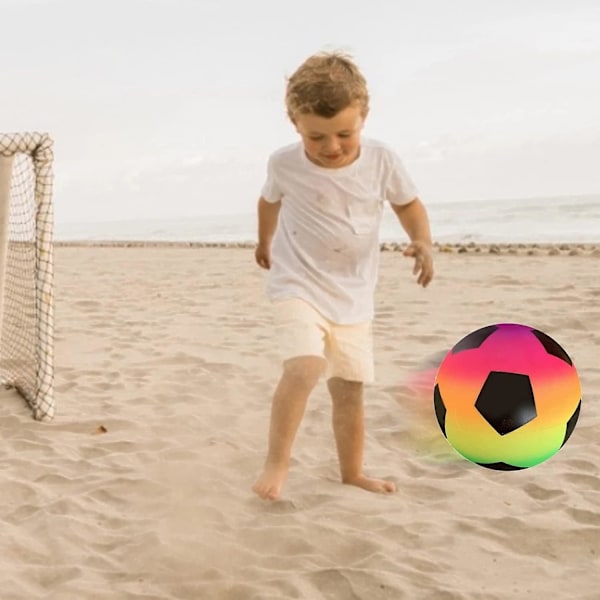 Fodbold Regnbue Fodbold Pvc Multifarvet Design Bold Sport Udendørs Pool Strand Legeplads Have Spil Børn Drenge Piger Legetøj 20 Cm (Kun 1 Bold)