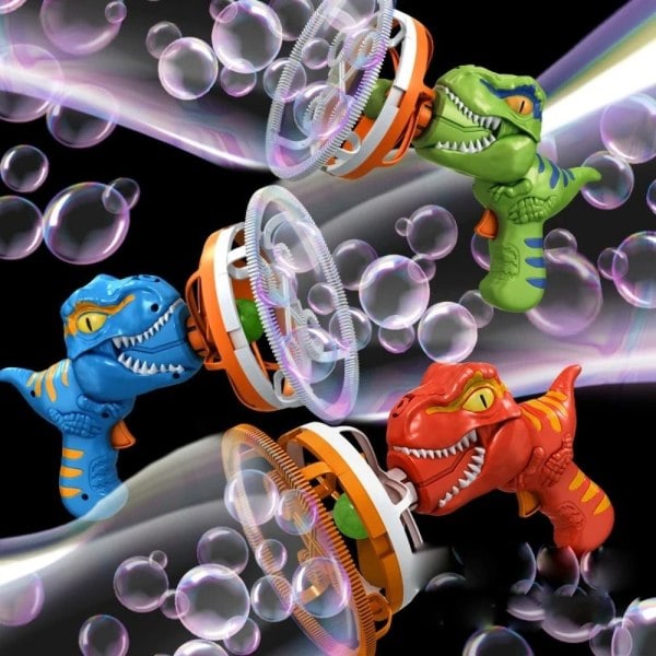 Fan Dinosaur Boblemaskine Automatisk Boblemaskine GRØN grøn