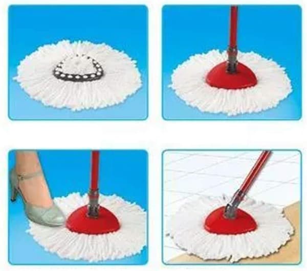 2 stk. Nemt Vride Mop Hoveder, Mikrofiber Til Vileda