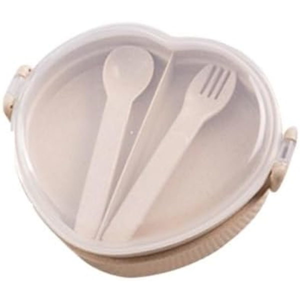 Lunsjboks Lunsjboks for Barn Bentoboks Piknik Servise Plast Oppbevaringsbeholder Lunsjboks Pakket Lunsjbokser Termisk Lunsj Beige