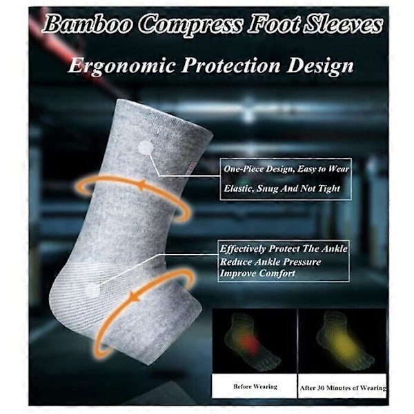 Onecompression Bambu Fotärmar, Kompressions Bambustrumpor, Bambu Fotärmar 1pcs