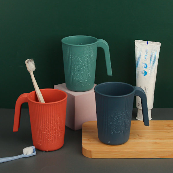 350 ML Plast Drickkoppar Återanvändbara Muggar för Barn Vuxna, Diskmaskin och Mikrovågsugn Säkra Blue