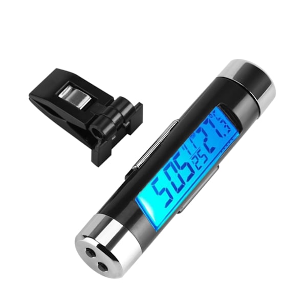 Biltemperaturklocka Clip-on Biltermometer Auto Instrumentpanel Digitala Klockor Fordon Temperaturmätare med Bakgrundsbelysning