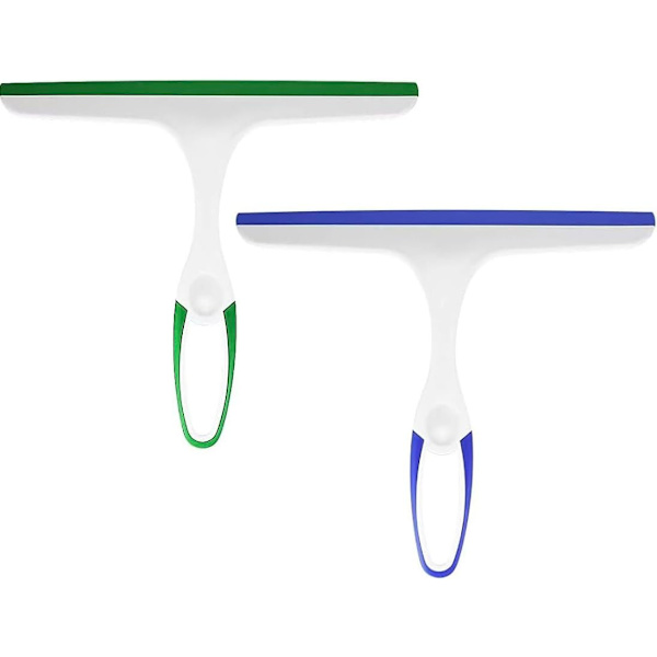 Fönsterputs, duschputs, glasrengöring gummiskrapa, plast rengöringsskrapa spegel, badrum, fönster, golv, glas, 2 st
