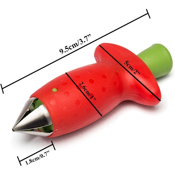 Multi Claw Jordbær-Fjerner i Rustfrit Stål og Plastik - Frugt, Bær, Tomat, Grøntsag, Top, Stilk, Kerne, Fjerner 2Pcs