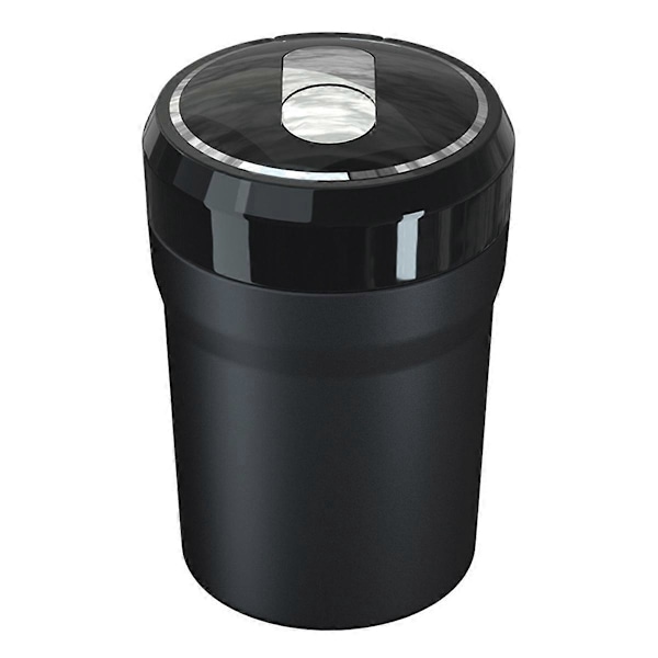 Bilaskkopp, Portabel Rökfri Cylinder Kopphållare Askkopp, Rökfri Bilaskkopp med Lock & LED-Lampa