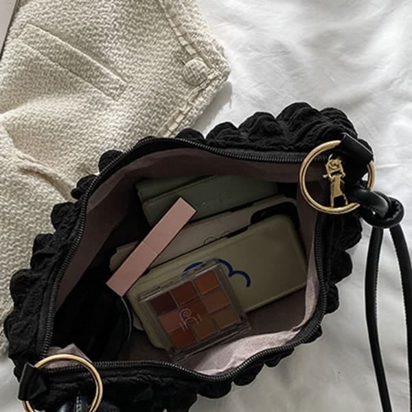 Mode Kvinders Skuldertasker med Stor Kapacitet Trendy Sort Black