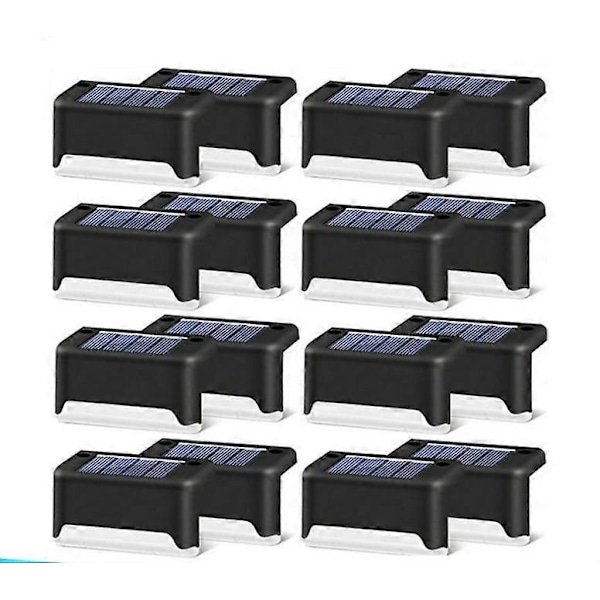 Solcelle LED Dæk Lys Udendørs Sti Have Trappe Trin Hegn Væglampe Hjem 4pcs