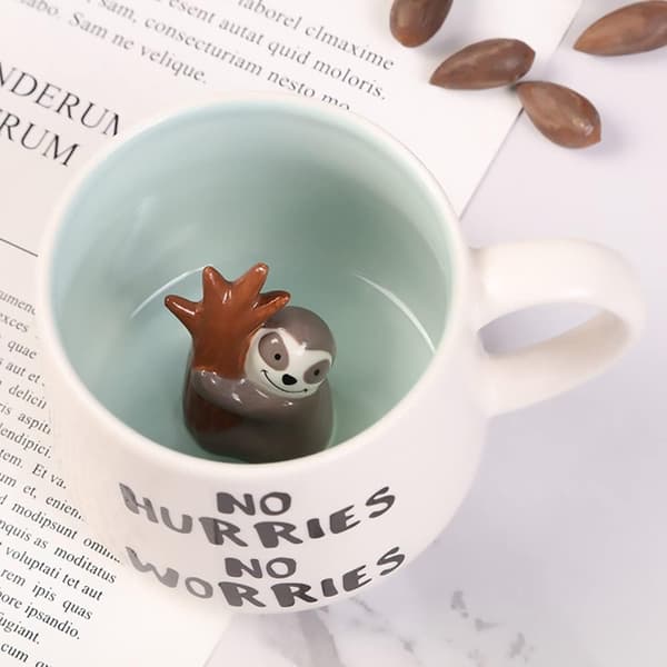 3D Djur Kaffe Mugg Kopp, 400ml Rolig Cartoon Handgjord Figur Mjölk Te Kopp Present till Vänner