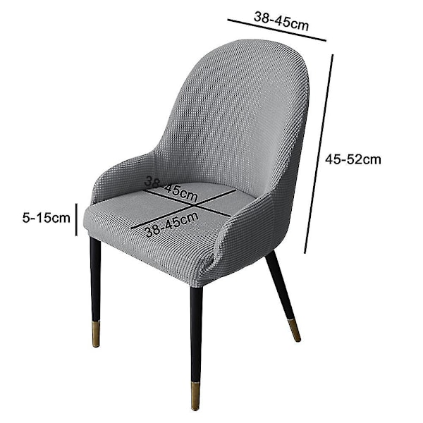 Stretch Fit matstolsöverdrag, återanvändbara tvättbara mjuka spandex lutande fåtöljöverdrag kurvformade hem matstolöverdrag matbord stolsöverdrag förtjockning