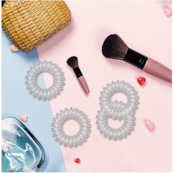 Spiral Hårbånd, 12 stk. Klart Plastik Hårspiralbånd, Spiral Hestehale Holder Telefonledning Bobbles Bånd Sæt til Kvinder Piger Hårtilbehør clear