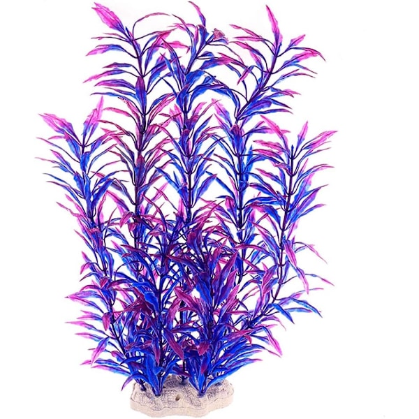 Aquarium Fish Tank Plastic Plants, Simulation of Aquatic Plants Purple Aquarium Aquatic Plants for Fish Tank Ornament Natural Design Decorations