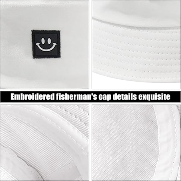 Pakke med 2 Fiskehatter Bøttehatt Unisex Solhatt Bomulls Bøttehatt Foldbar Fiskehatt Fiskehatt Fritidshatt