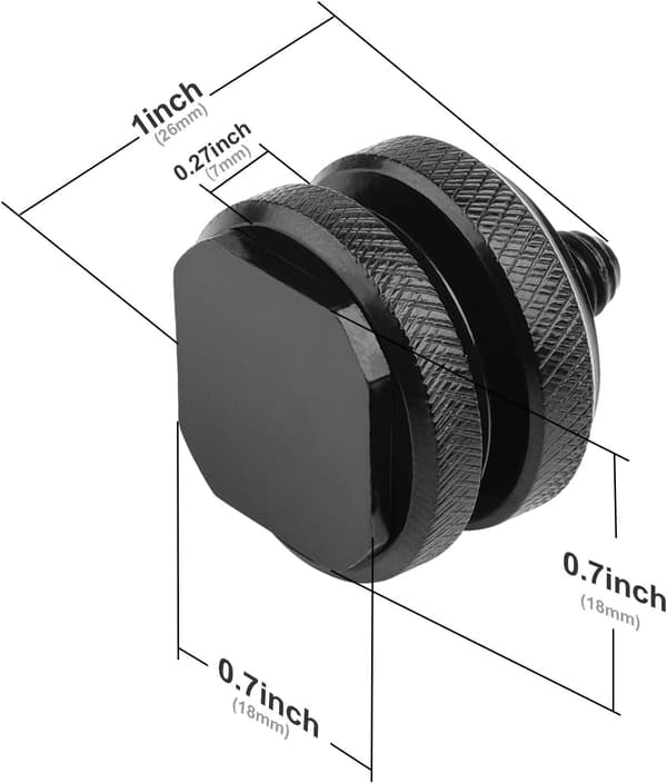 Kamerablixtfäste till 1/4\"-20 stativskruvadapter, blixtfäste för DSLR-kamerautrustning (2-pack)