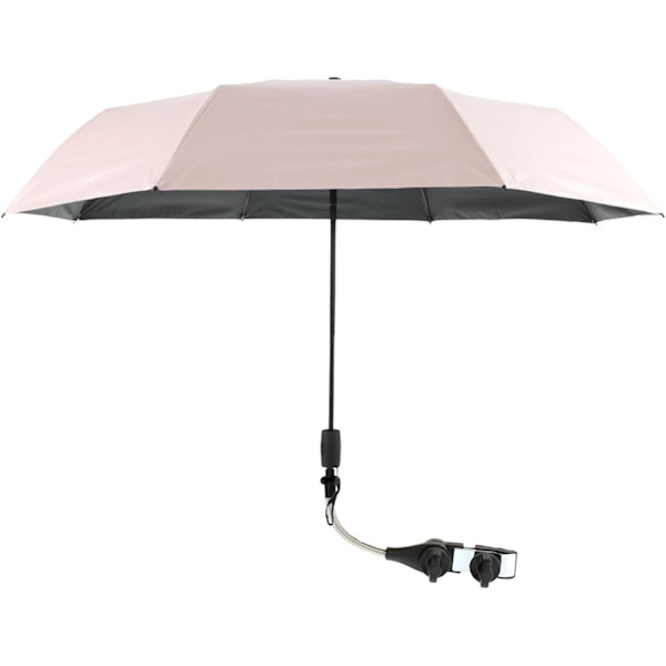 Universal Barnevogn Parasol 360° Justerbar Stroller Parasol UPF 50+ Solbeskyttelse Stroller Parasol med Justerbar Klemme Pink