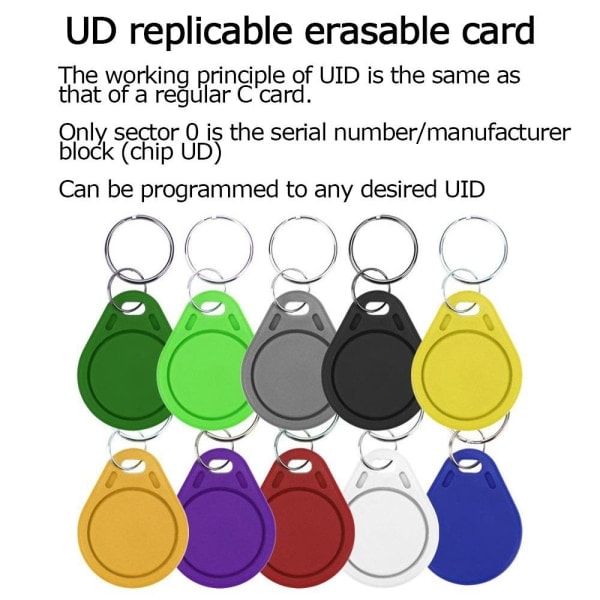 10 st NFC-tagg Access Control Key Key Card