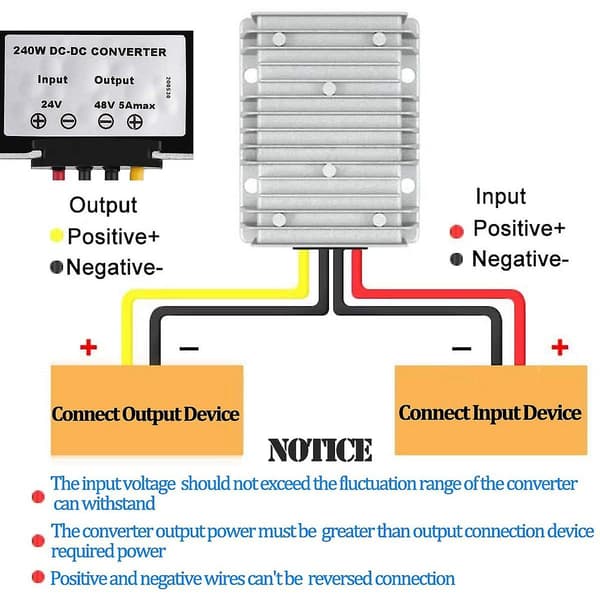 DC 24V til 48V 5A 240W Regulator Strømomformer Vanntett Modul Transformator Egnet for Golfbil