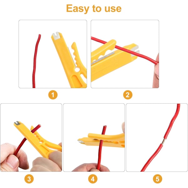 Mini Trådstripper Økonomisk Netværkskabelsaks Bærbar Impact Punch Down Værktøj til Netværksdatakabel, RJ45/CAT5/CAT6, Telefonkabel, Computer UTP