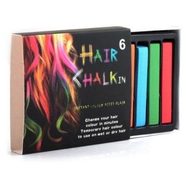 Hårkritor (Hair chalk) - 6 st