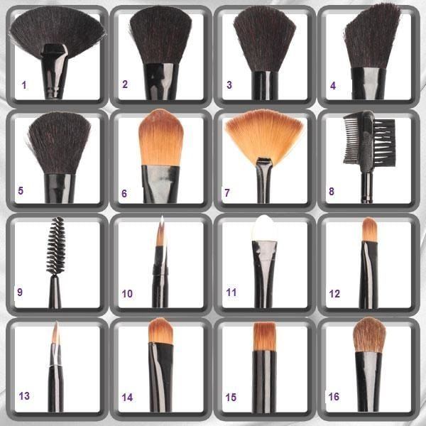 Technique PRO®  32 st. Sminkborstar Set - Svart