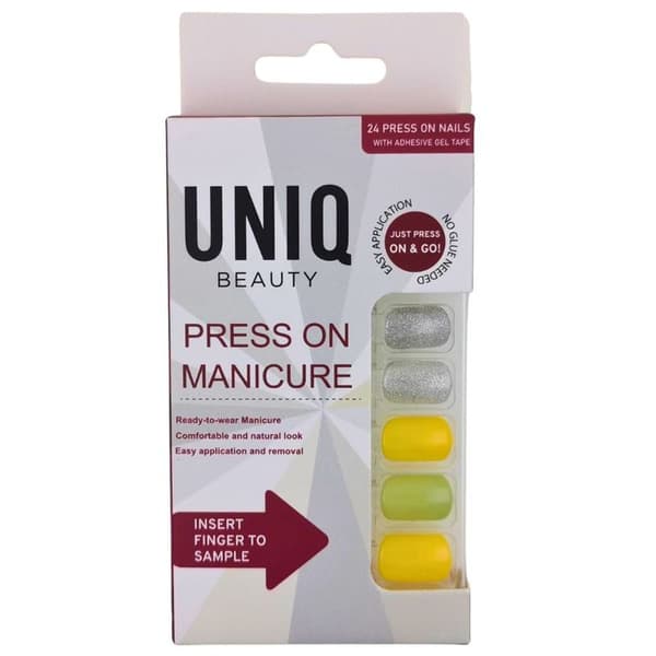 UNIQ Click On / Press On Tekokynnet - Shiny Pastel - 24 kpl
