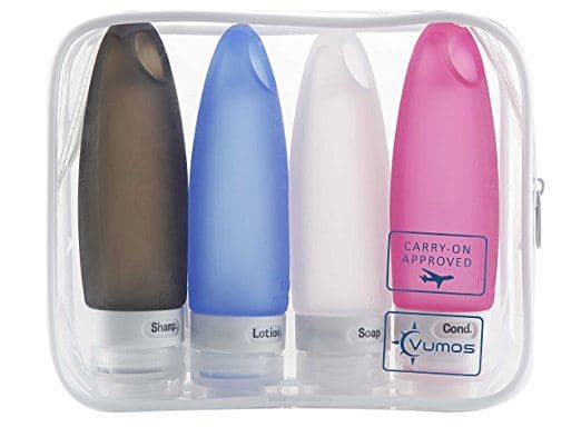 Återanvändbara Resflaskor i Silikon 4-pack (4 x 90 ml) för Schampo och Lotion