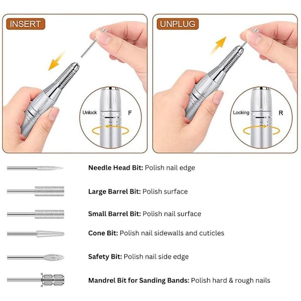 UNIQ Pro Wizard elektrisk nagelfil (35.000 varv/min)