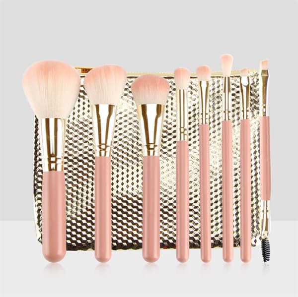 TECHNIQUE PRO ADVANCED FACE BRUSH COLLECTION - 8 MAKE-UP BØRSTER OG 1 MAKE-UP TASKE