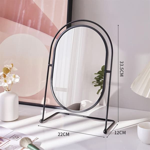 UNIQ Oval Lux Bord Spejl - Sort
