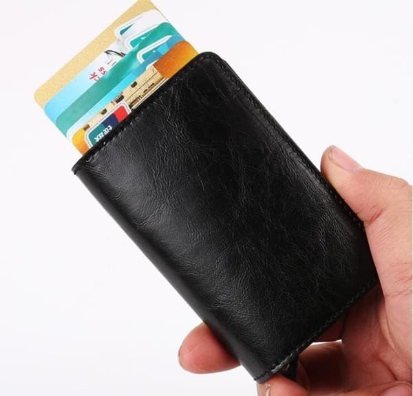 iSafe Pop-up kortholder med blokering af RFID-signaler - sort