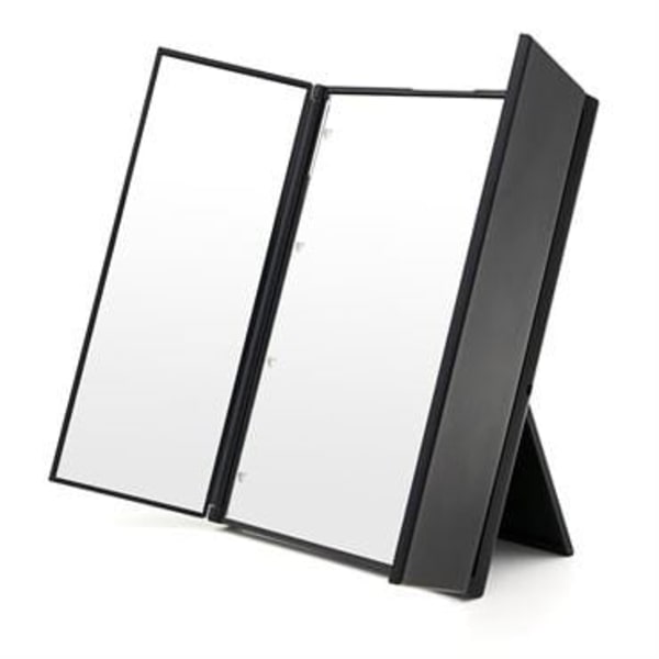 UNIQ LED Trifold Vanity Makeup Spejl - Sort