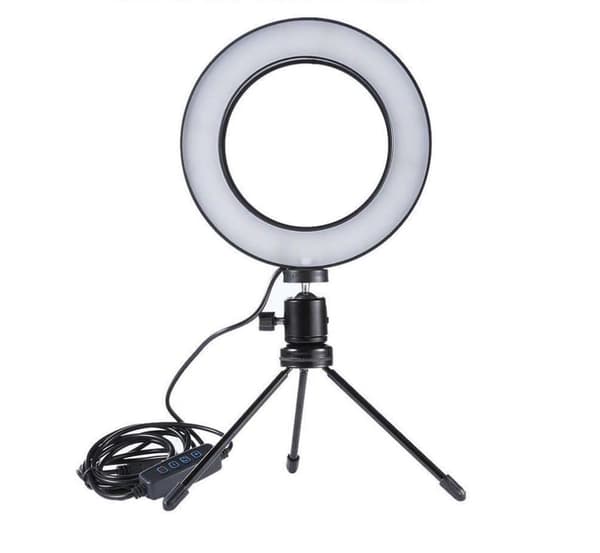 UNIQ Pro Ring Light Studio LED-lampe med Bordstativ og Mobilholder