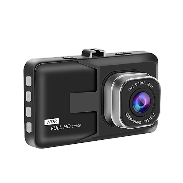 Dashcam Full HD 1080p med 3" skärm, 120° vidvinkel, loop-inspelning, mörkerseende, mikrofon - Säkerhetskamera för bil