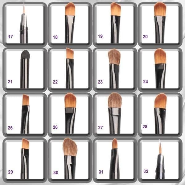 Technique PRO® 32 kpl. Meikkisivellinsetti - musta