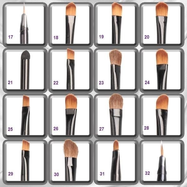 Technique PRO®  32 st. Sminkborstar Set - Svart