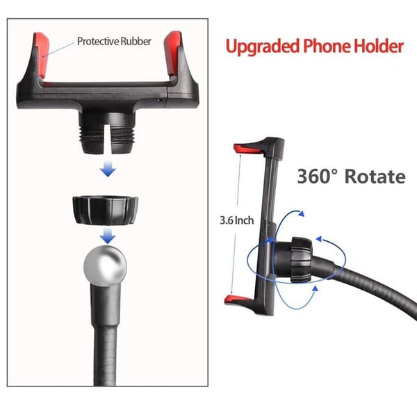 Selfie Ring Light med LED-lys justerbar holder