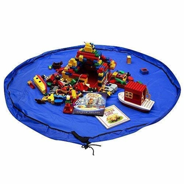 Playmat - Lekmatta och förvaringsväska för Leksaker / Lego - Blå