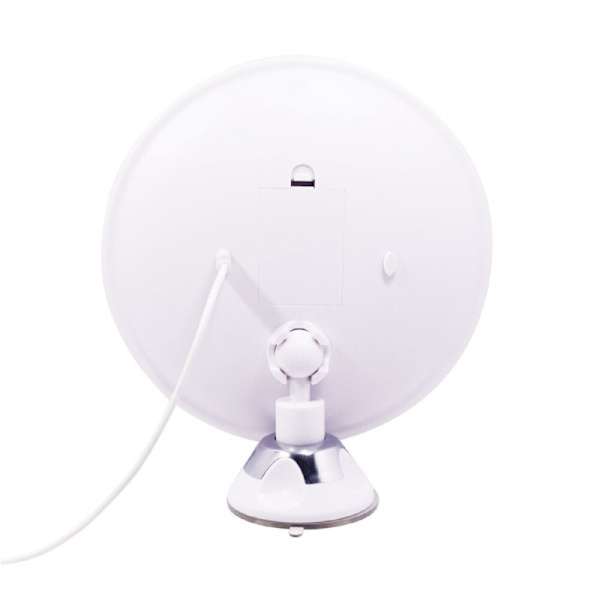 UNIQ Spegel med sugkopp, LED-Ljus & x10 förstoring, Vit