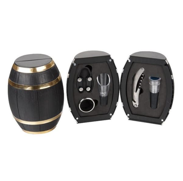Uniq Deluxe viinisetti 5 osaa viinitynnyrissä