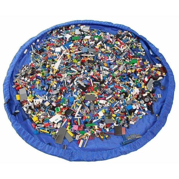 Playmat - Lekmatta och förvaringsväska för Leksaker / Lego - Blå