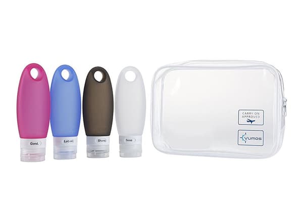 Återanvändbara Resflaskor i Silikon 4-pack (4 x 90 ml) för Schampo och Lotion