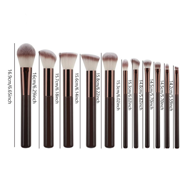 Technique PRO Chocolate Bronze Makeupborste Set - 11 makeupborste