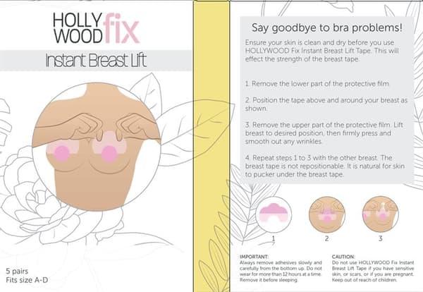 Hollywood Fix Brösttejp Instant Lift - 10 st