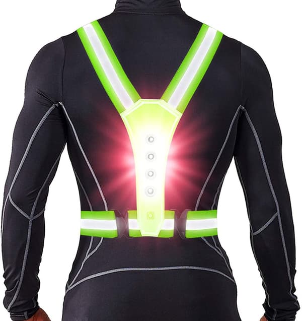 LED-refleksvest for løping, sykling og trening