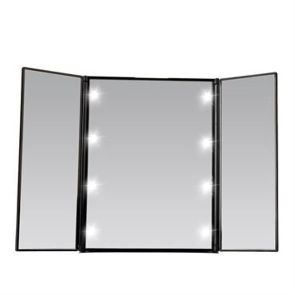 UNIQ LED Trifold Vanity Makeup Spegel - Svart