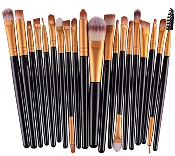 Technique Pro Professionella Sminkborstar 20-pack - Guld och Svart