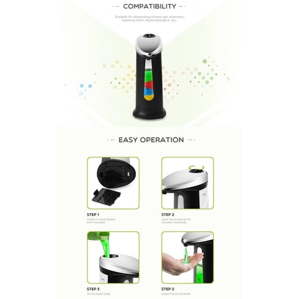 Automatisk sæbedispenser (kan også bruges til håndsprit)