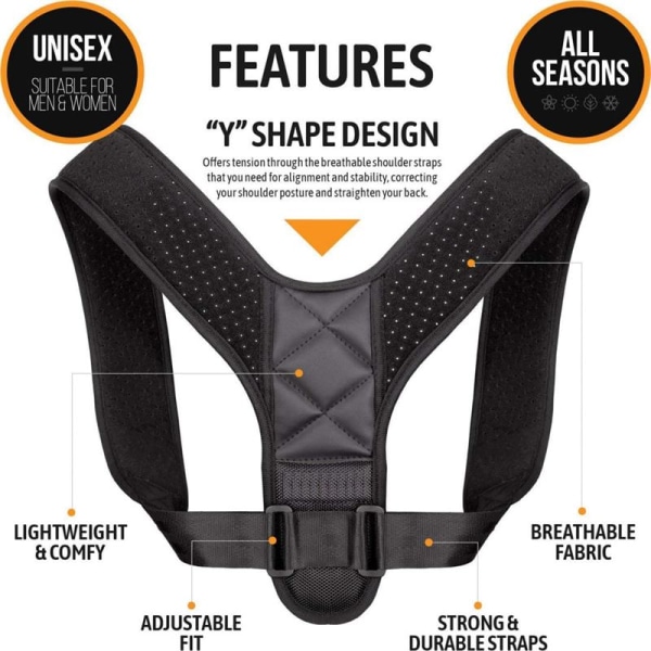 Posture Correcting Vest för stöd för rygg och axlar - Posture 2.0
