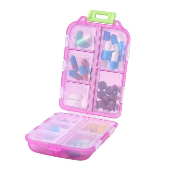 UNIQ Compact pilleæske til rejser - Pink